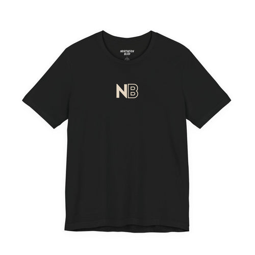 Northern Blvd Black Graphic Tee — 'NB' Chest Logo & Large Back Northern BLVD Typography