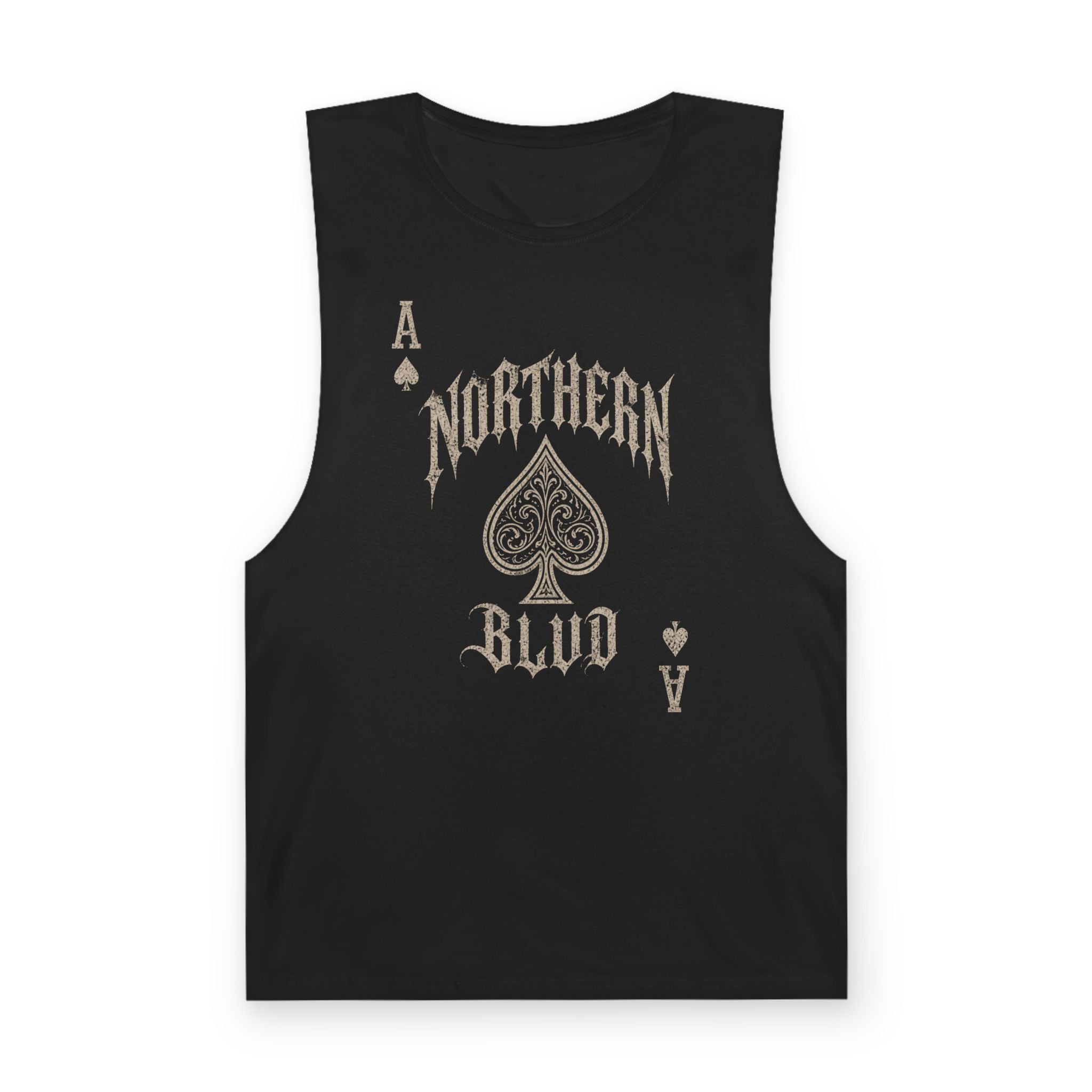 Northern Blvd Ace Tank Top — Gothic Playing Card Muscle Tee