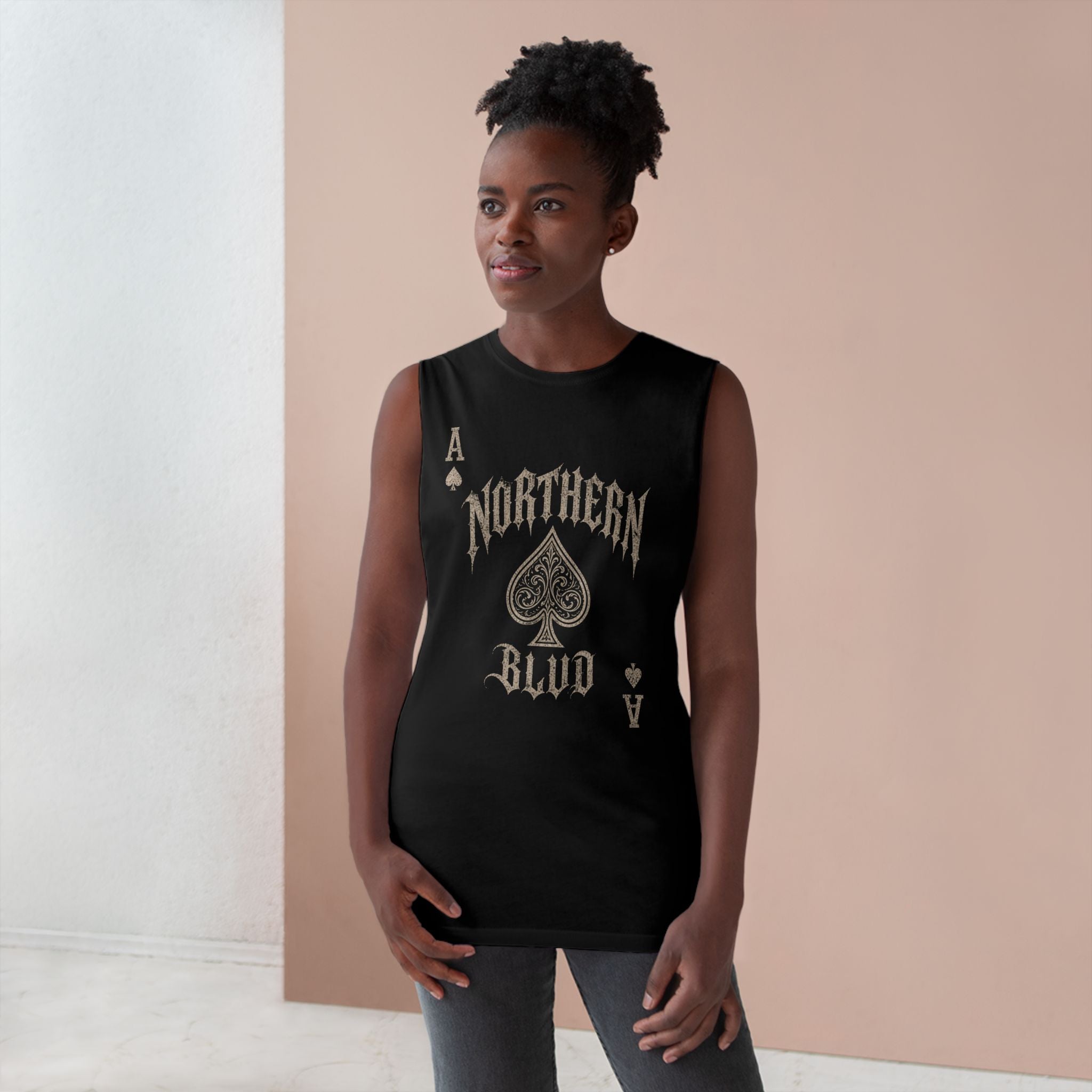 Northern Blvd Ace Tank Top — Gothic Playing Card Muscle Tee